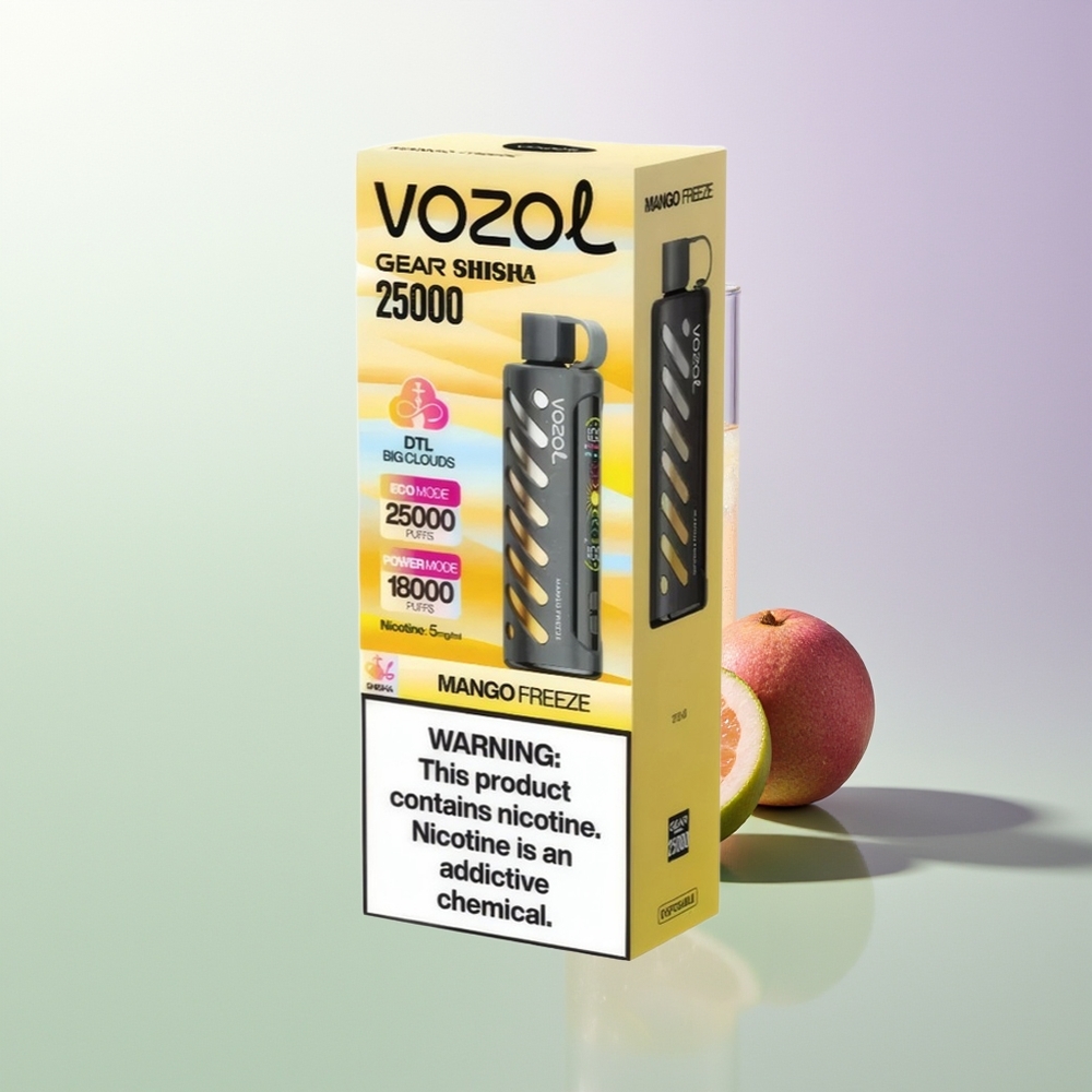 VOZOL Gear Shisha 25000 Pufova Dual Mesh Dual Modes S.i.L.C Tech 1000mAh 5mg/ml Zamrznuti Mango Srpski Veleprodajci
