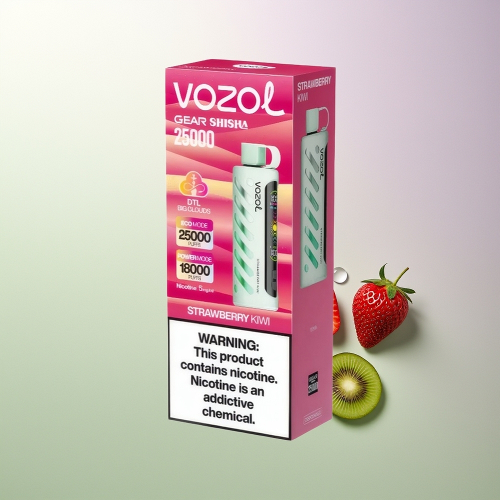VOZOL Gear Shisha 25000 Pufova Dual Mesh S.i.L.C Tech Jagoda Kivi Srbijanski Veleprodavci