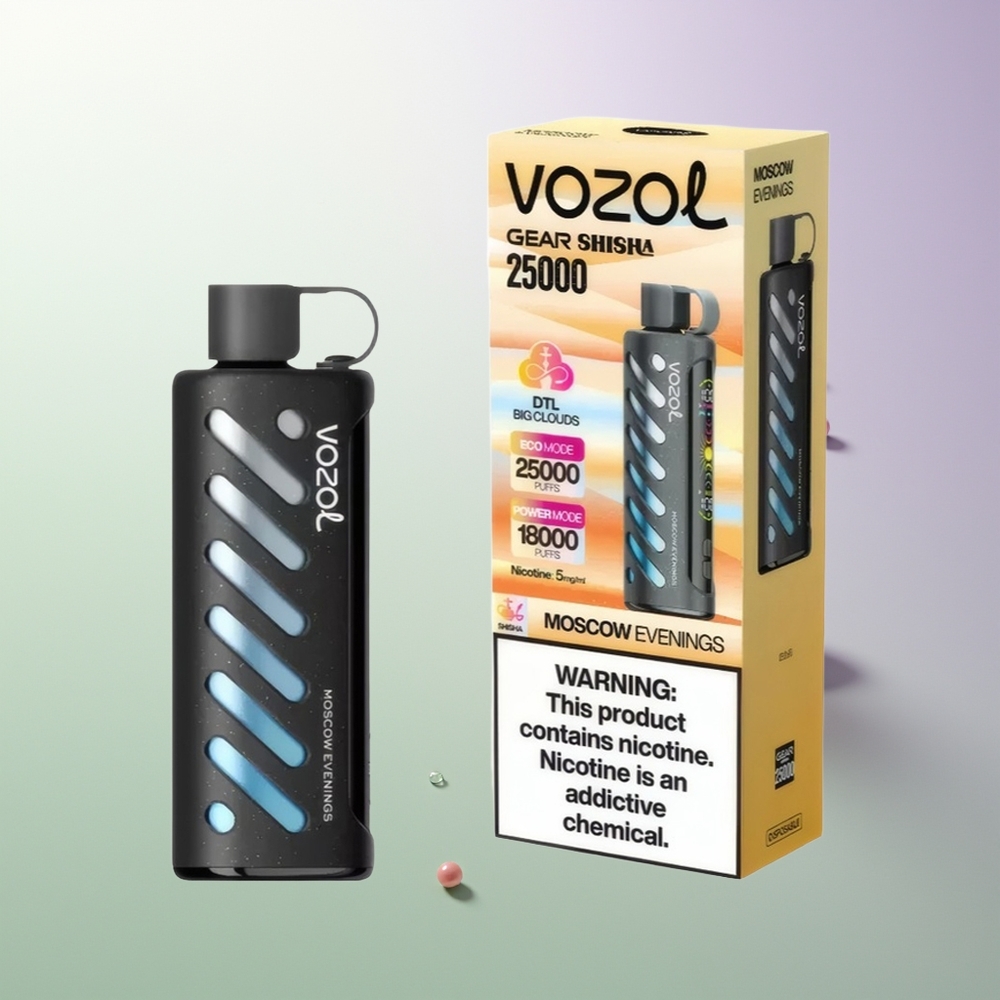 VOZOL Gear Shisha 25000 Pufova S.i.L.C Tech Dual Mesh 30 Ukusnih Aroma Moskovske Večeri