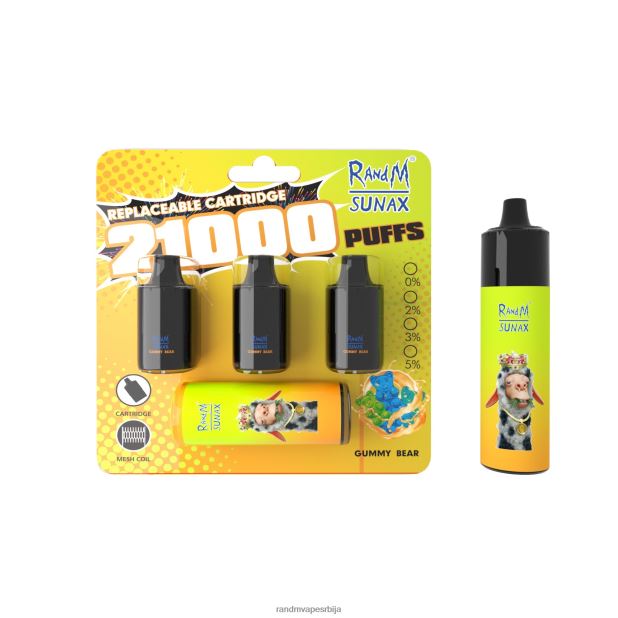 RandM Vape Sale | гумени медвед RandM Sunax 21000 заменљиви вапе уређај за контролу протока ваздуха 1 ком B028LL268