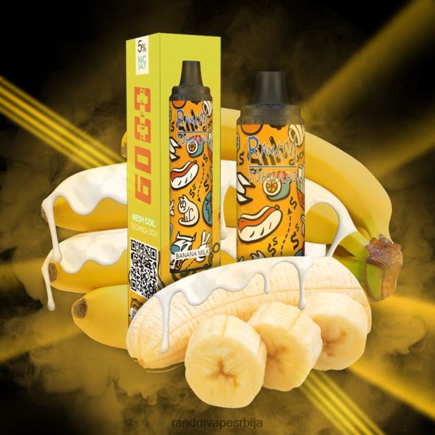RandM Vape Sale | млеко од банане RandM Tornado 6000 вапе под уређај за контролу протока ваздуха 1 ком B028LL288