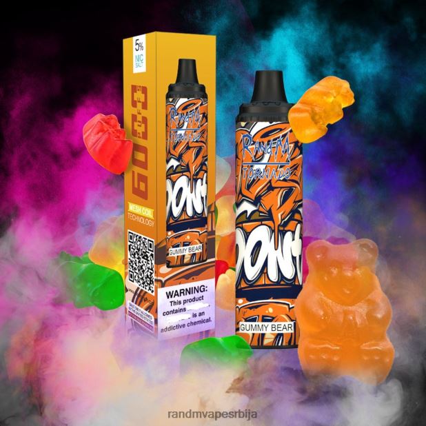 RandM Vape Srbija | гумени медвед RandM Tornado 6000 вапе под уређај за контролу протока ваздуха 1 ком B028LL281