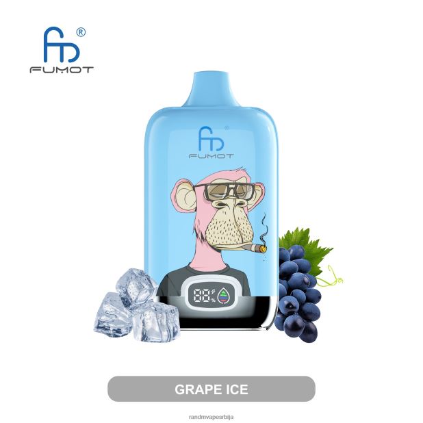 RandM Vape Beograd | грожђани лед Fumot Original RandM Digital Box 12000 батерија и течни дисплеј вапе уређај B028LL3
