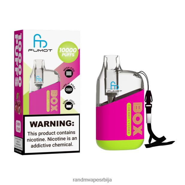 RandM Vape Sale | личи од трешње Fumot Original RandM Tornado Box 10000 вапе уређај за контролу протока ваздуха 1 ком B028LL98