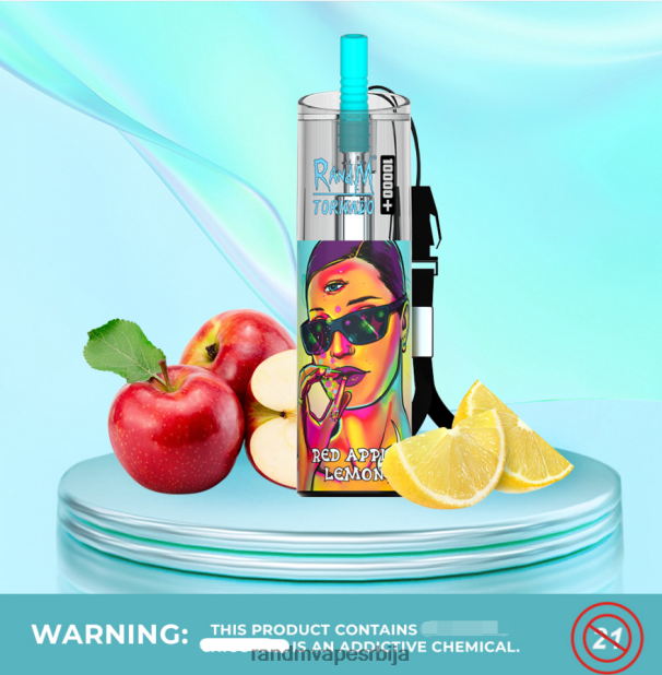Best RandM Flavor | црвена јабука лимун RandM Tornado 10000 плус вапе уређај за контролу протока ваздуха 1 ком B028LL80