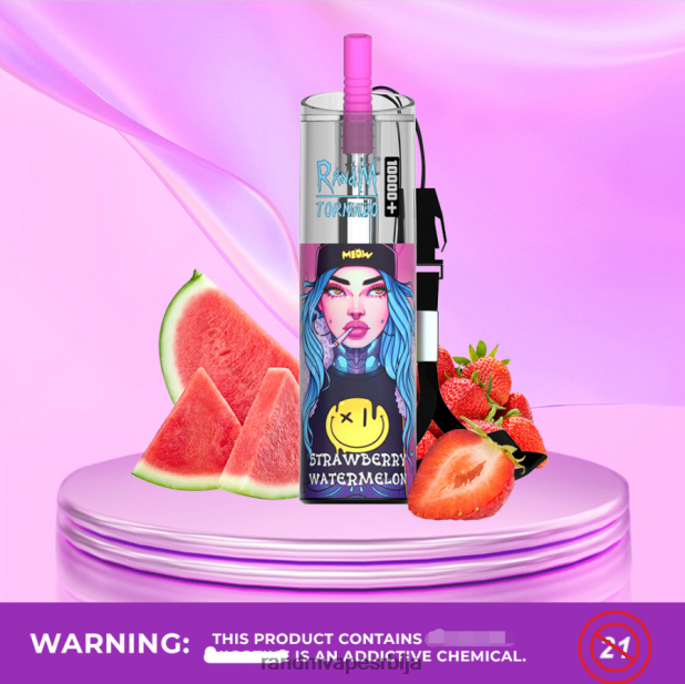 RandM Vape Store | јагода лубеница RandM Tornado 10000 плус вапе уређај за контролу протока ваздуха 1 ком B028LL79