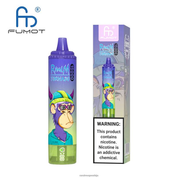 RandM Vape Beograd | лед од ананаса Fumot RandM Tornado 15000 вапе уређај са батеријом и екраном за ејуице верзија 1 B028LL23