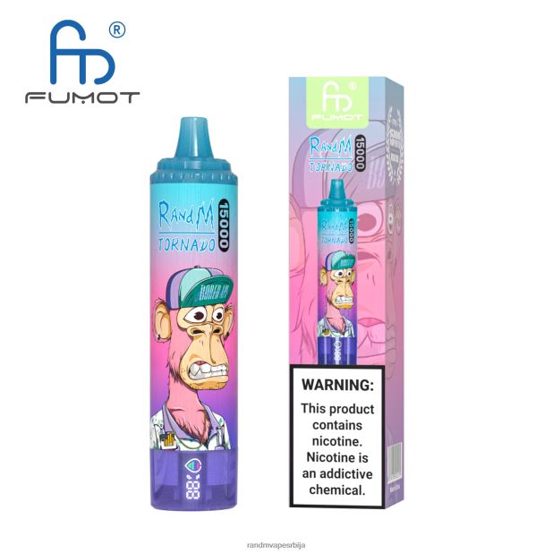 RandM Vape Beograd | лед од ананаса Fumot RandM Tornado 15000 вапе уређај са батеријом и екраном за ејуице верзија 1 B028LL23