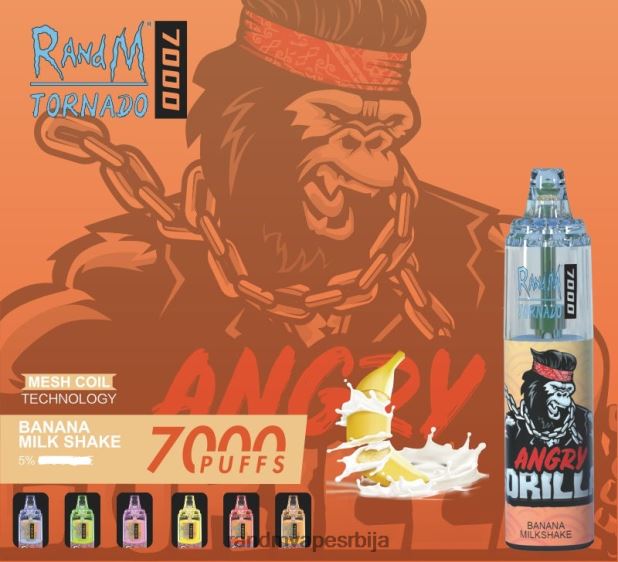 RandM Tornado Sale | млечни шејк од банане RandM Tornado 7000 Вапе уређај за контролу протока ваздуха 1 ком B028LL177