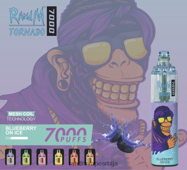 RandM Tornado Srbija | јагода банана RandM Tornado 7000 Вапе уређај за контролу протока ваздуха 1 ком B028LL182