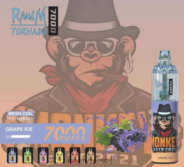 RandM Vape Beograd | грожђани лед RandM Tornado 7000 Вапе уређај за контролу протока ваздуха 1 ком B028LL173